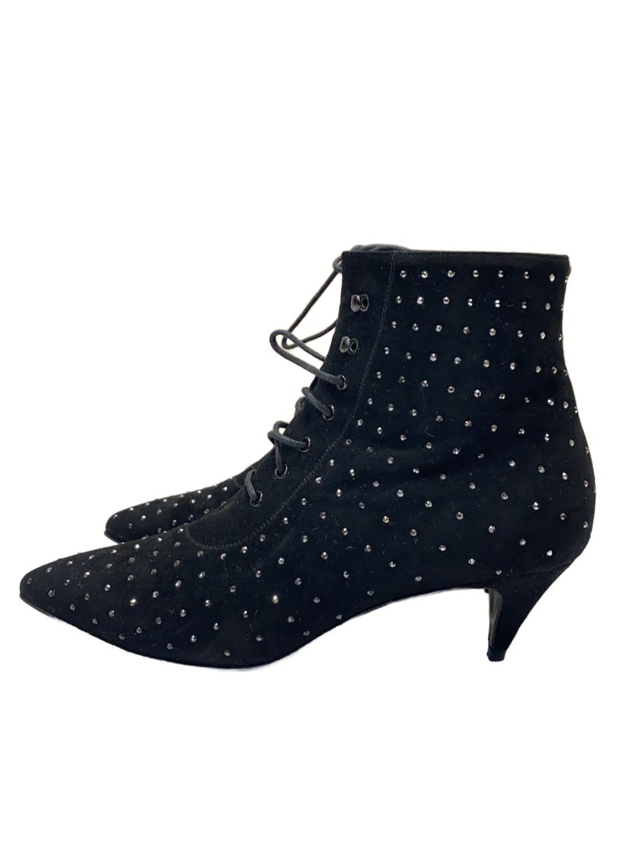 【中古】SAINT LAURENT◆遊撃手ブーツ/38/BLK/コール天【シューズ】