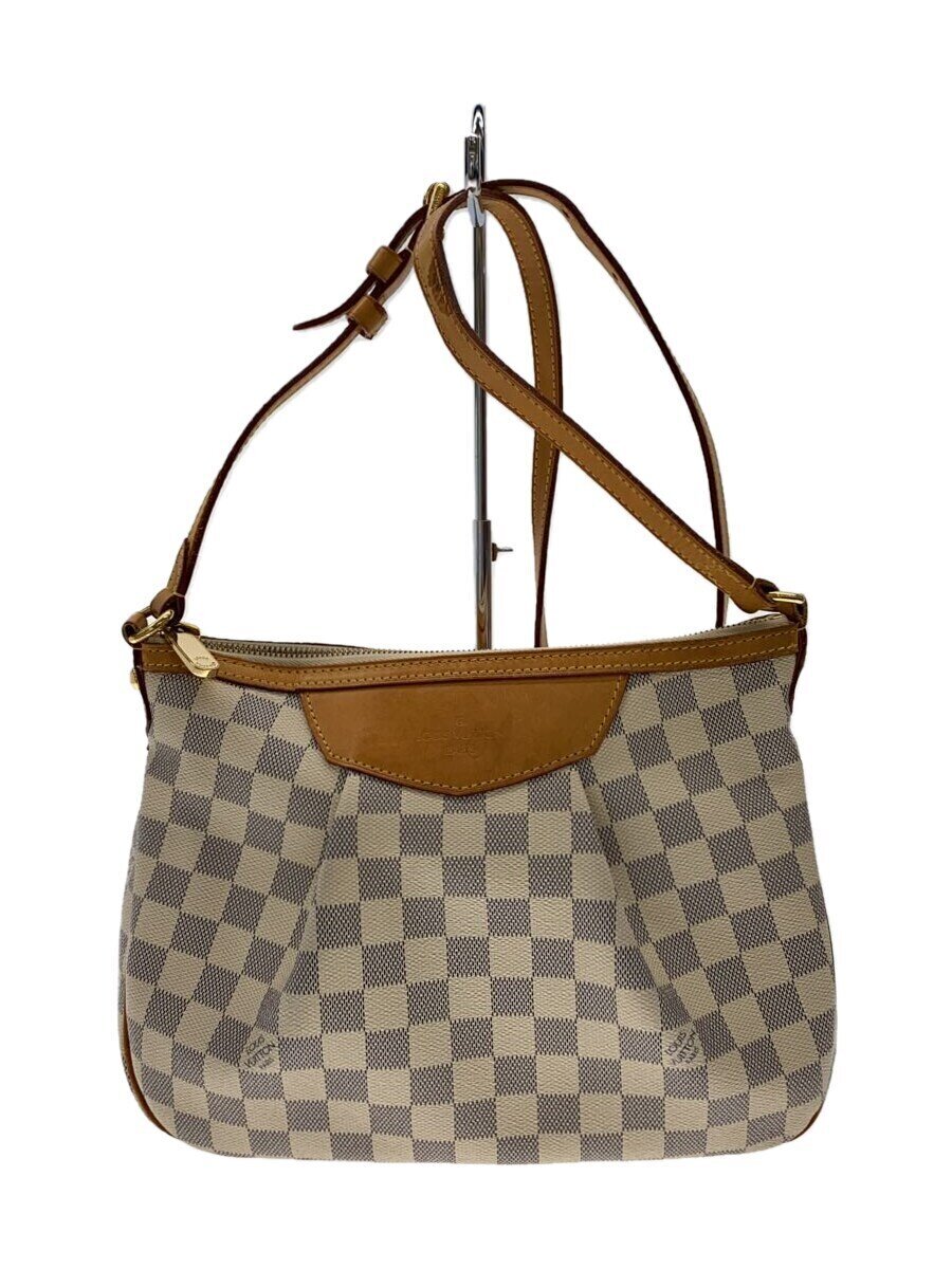 【中古】LOUIS VUITTON◆シラクーサPM_ダミエ・アズール_WHT/PVC/WHT/総柄【御徒面子】