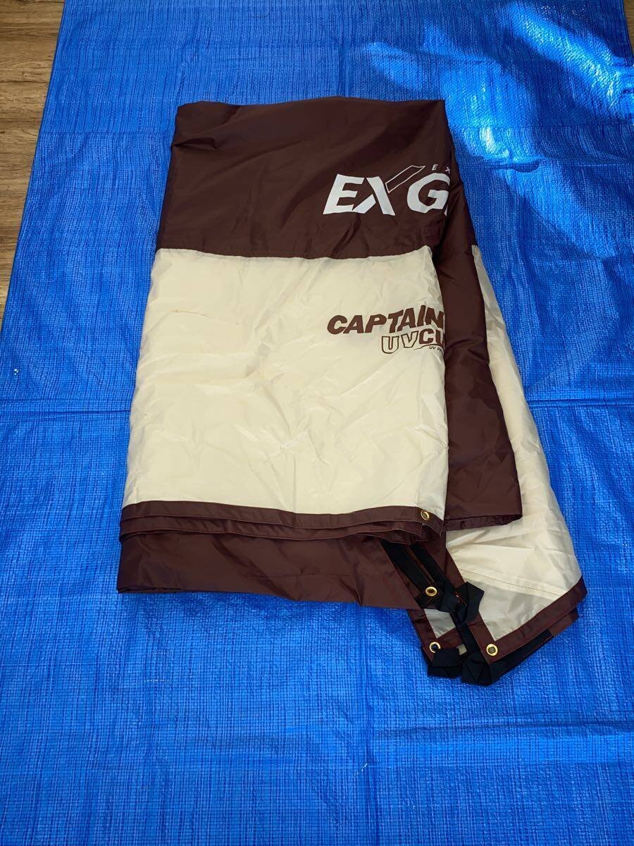 【中古】CAPTAIN STAG◆タープ エクスギア ヘキサタープ440UV UA-1064/ヘキサ/4~6人用/BRW【運動競技】 アウトドア-スポーツ・アウトドア