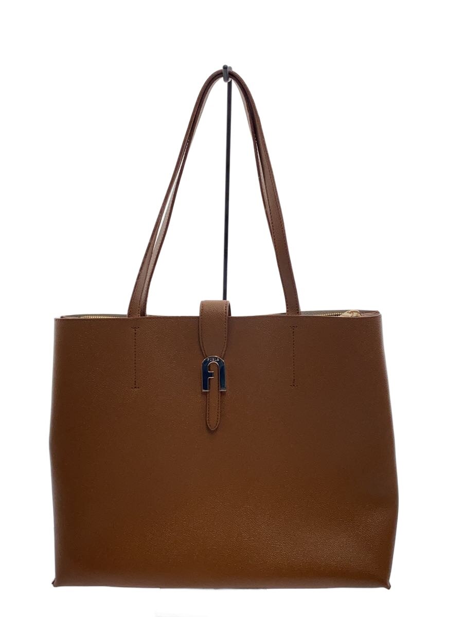 【中古】FURLA◆トートバッグ/ソフィア/BRW/無地【御徒面子】