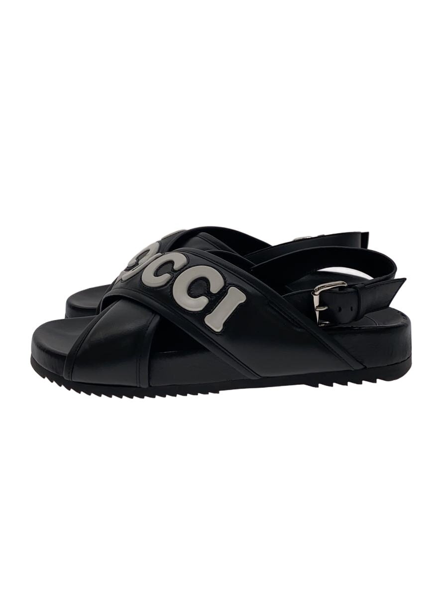 【中古】GUCCI◆サンダル/US8/BLK【シューズ】