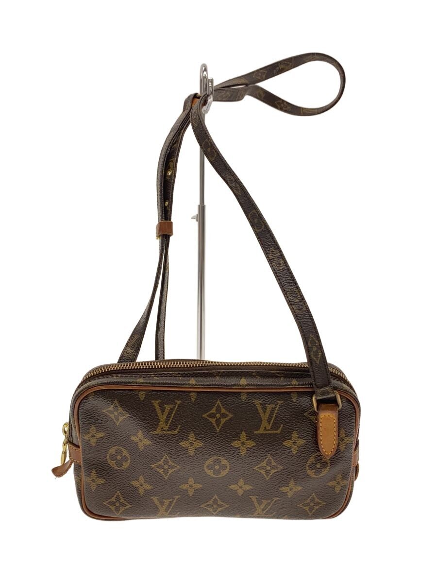 【中古】LOUIS VUITTON◆ポシェット・マルリー・バンドリエール_モノグラム・帆布/PVC/BRW【御徒面子】