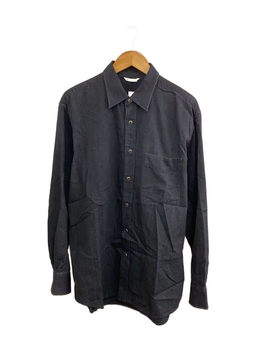 【中古】AURALEE◆長袖プルオーバー/4/綿織物/BLK/無地/A23SS01GS【メンズウェア】