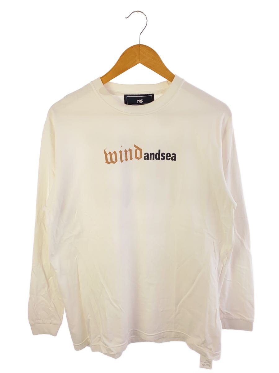 【中古】WIND AND SEA◆長袖プルオーバー/M/綿織物/WHT/無地/wds-c-nas-24-q1-cs-09【メンズウェア】