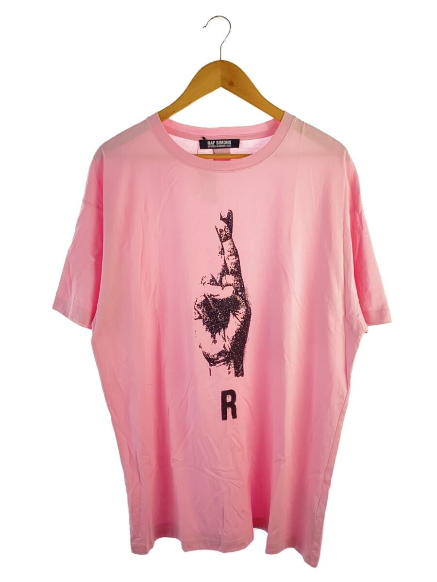 【中古】RAF SIMONS◆プルオーバー/L/綿織物/サクラ色/23SS/231-M119/差し交わす手の指T//【メンズウェア】