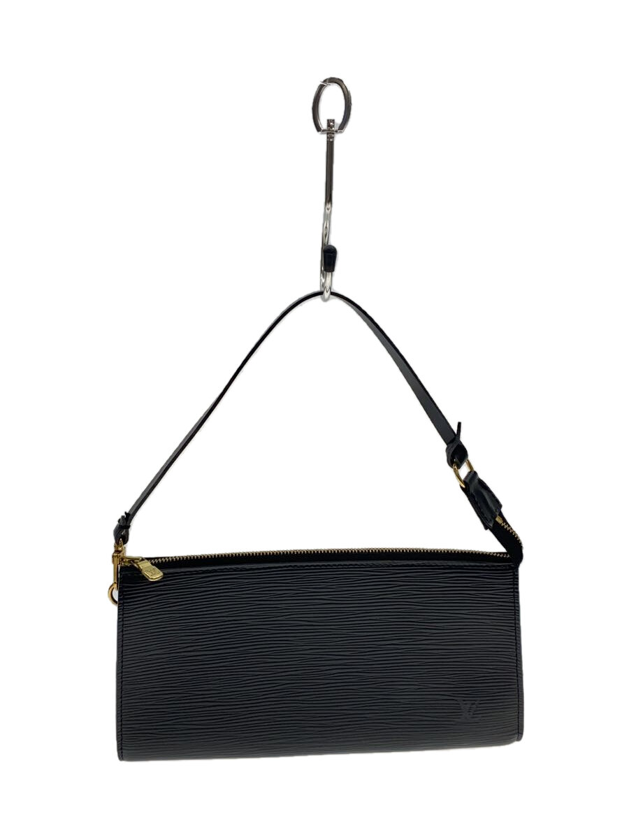 【中古】LOUIS VUITTON◆ポシェット・アクセソワール_エピ_BLK/なめし革/BLK【御徒面子】