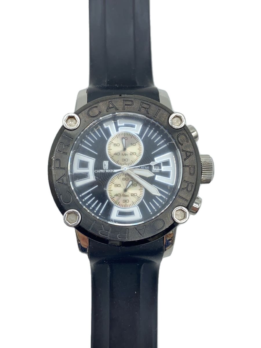 【中古】CAPRI WATCH/ウオッチ/アナログ/天然ゴム/BLK/BLK/ーー//【服飾雑貨他】