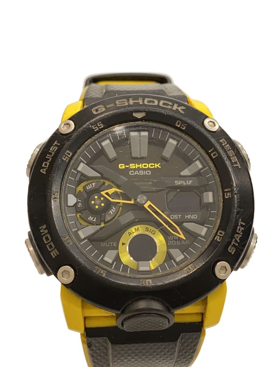 【中古】CASIO◆石英ウオッチ・G-SHOCK/デジアナ/BLK【服飾雑貨他】