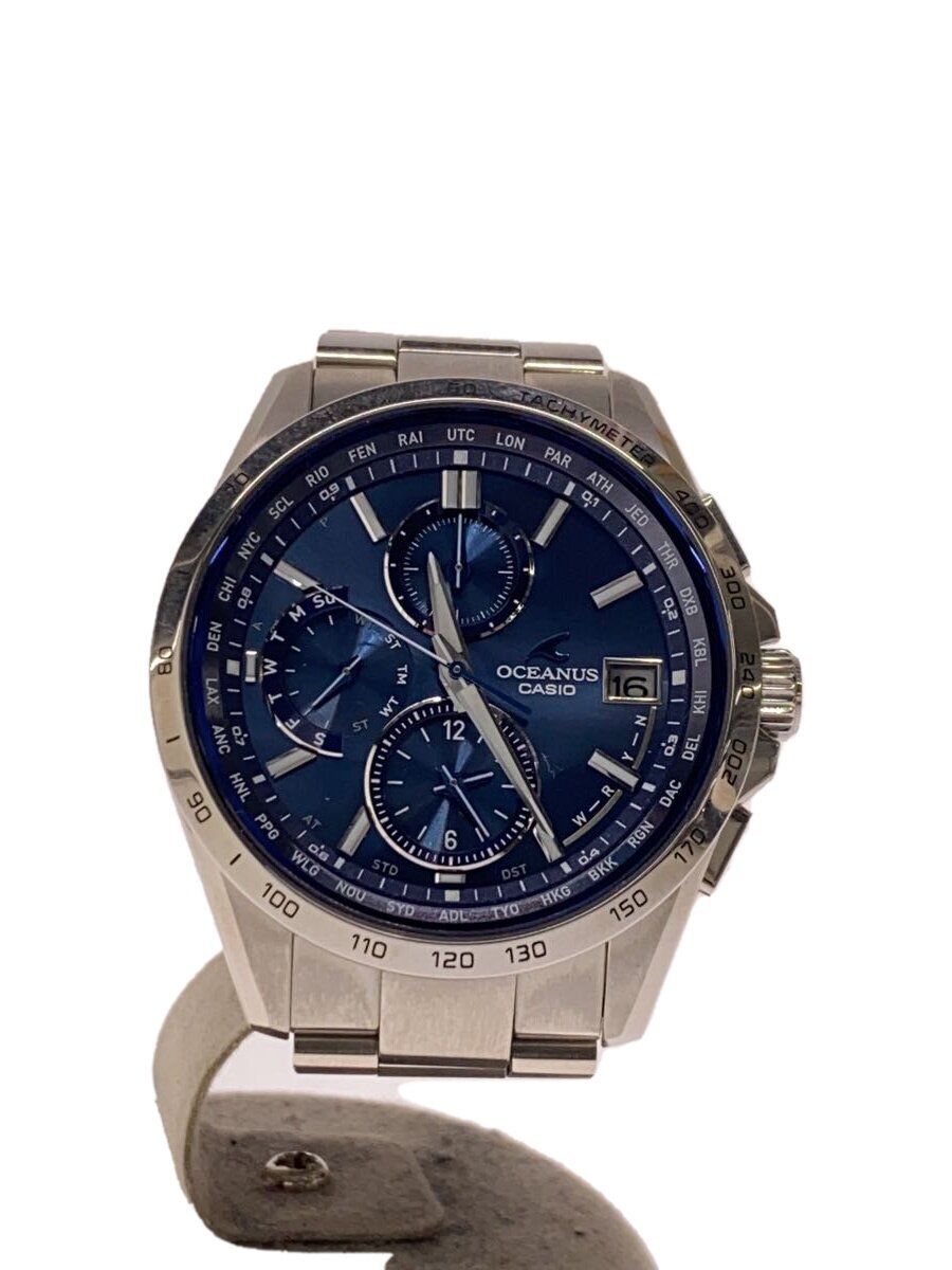 【中古】CASIO◆ソーラーウオッチ・OCEANUS/アナログ【服飾雑貨他】