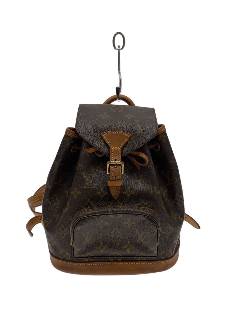 【中古】LOUIS VUITTON◆モン掏摸MM_モノグラム・帆布/PVC/BRW【御徒面子】