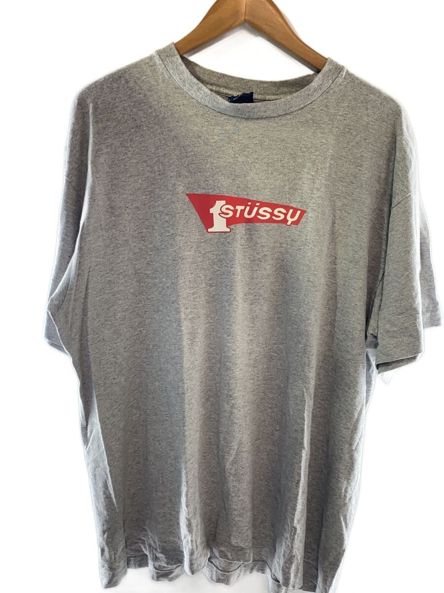 【中古】STUSSY◆90s/紺引き舟/old/USA製/シミ有/プルオーバー/XL/綿織物/薄墨色【メンズウェア】