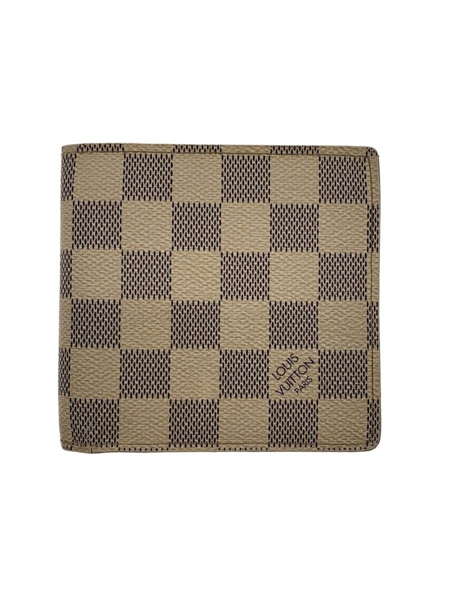 【中古】LOUIS VUITTON◆ポルト・ビエ・カルト・クレディ・モネ_ダミエ・アズール/PVC/WHT/レディース【服飾雑貨他】 その他-バッグ・小物・ブランド雑貨