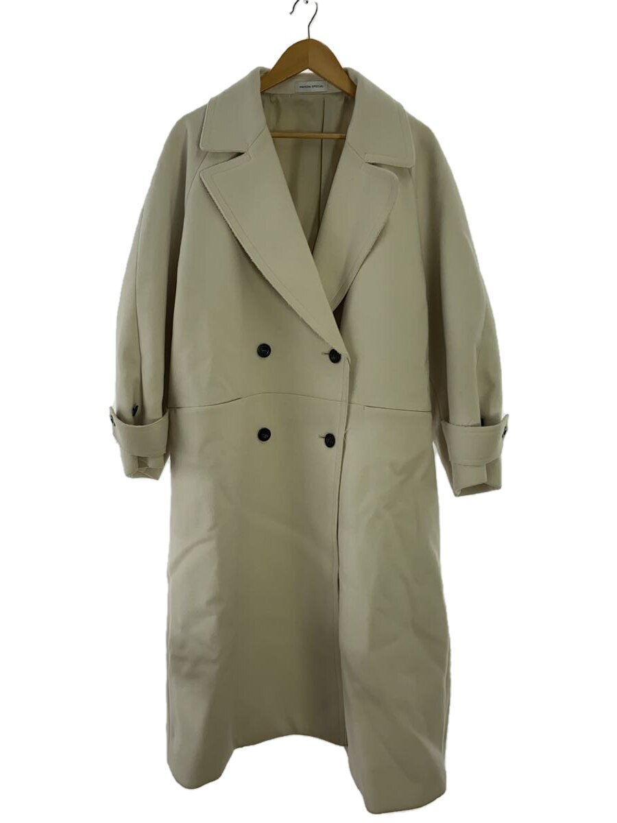 【中古】MAISON SPECIAL◆コート/M/ウール/ホワイト/21212165111/Super140 Melton Over Coat【レディースウェア】｜2ｎｄ STREET 店