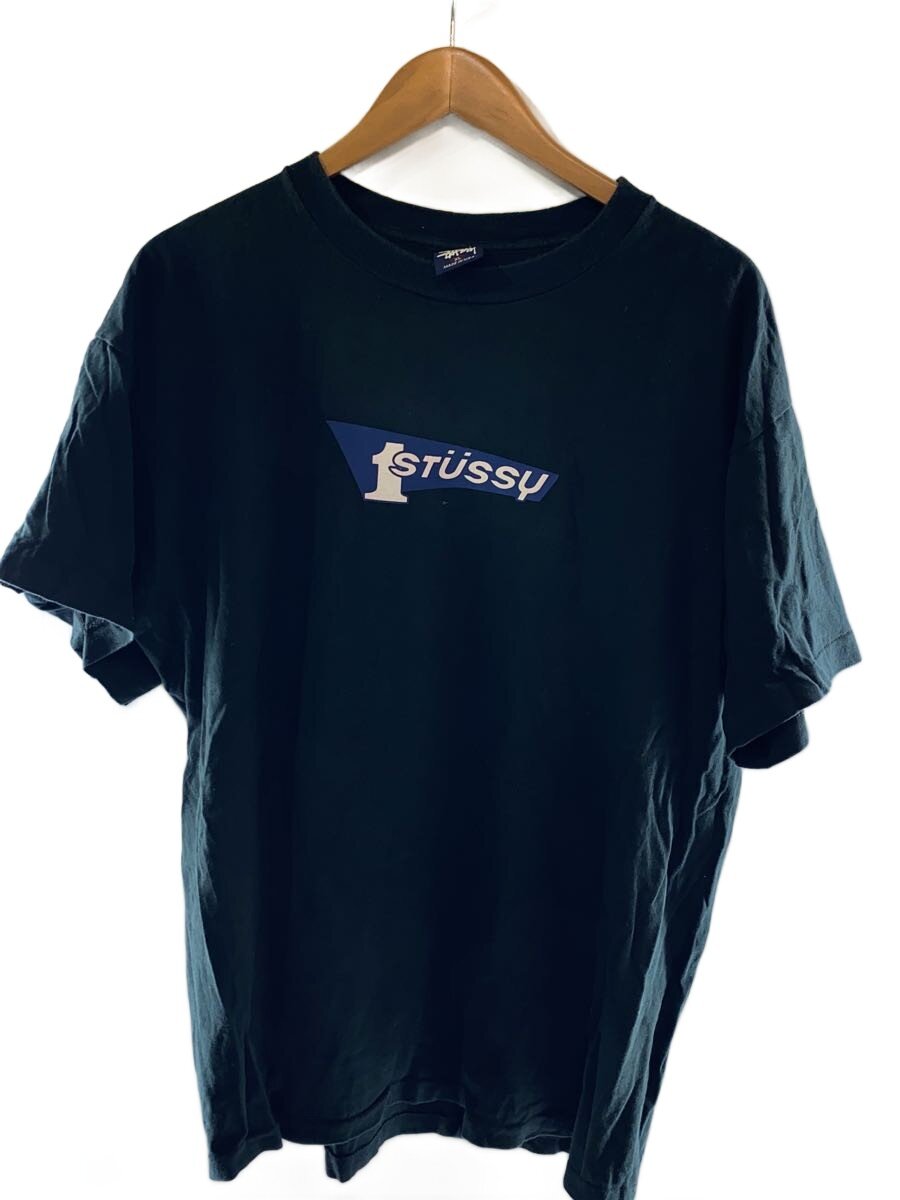 【中古】STUSSY◆90s/OLD/USA製/プルオーバー/XL/綿織物/黒いこと【メンズウェア】