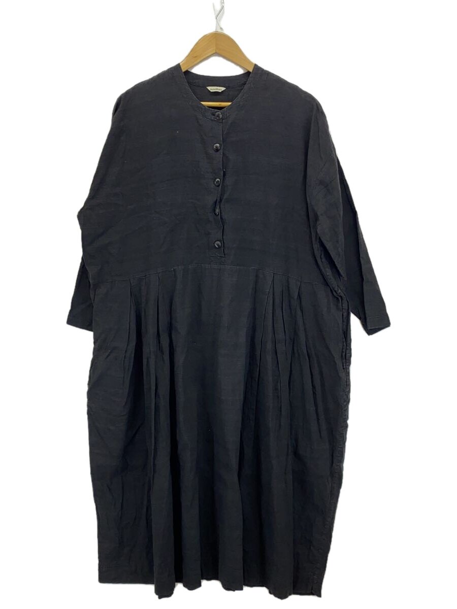 【中古】jujudhau/二分の一名取り草/長袖衣装/FREE/リネン/綿織物/BLK【レディース御召しもの】