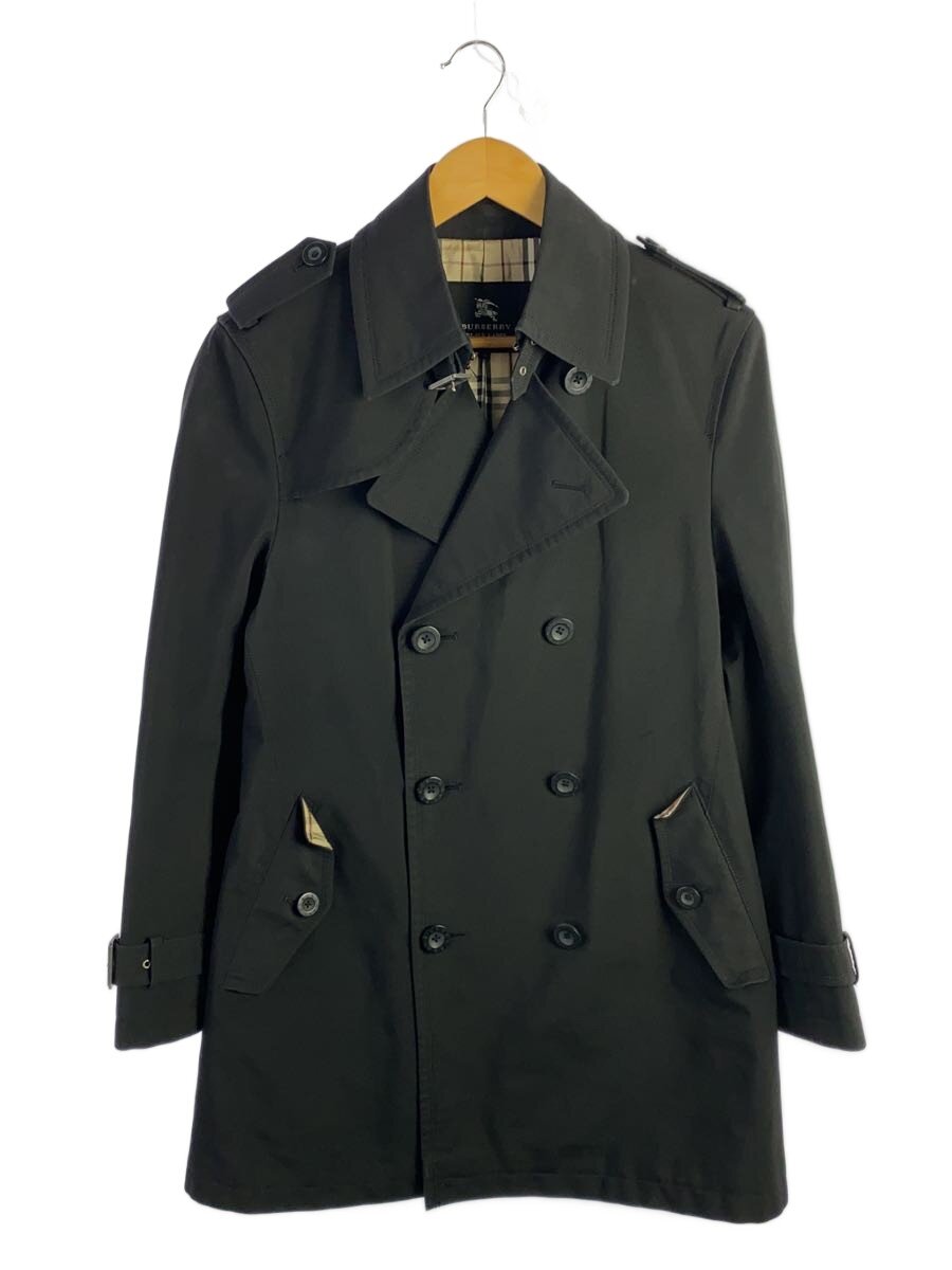 【中古】BURBERRY BLACK LABEL◆トレンチコート/M/ポリエステル/BLK/無地/BMA03-502-09【メンズウェア】|2nd STREET 店
