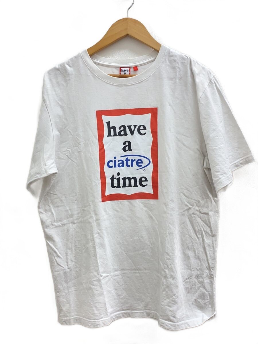 【中古】have a good time◆プルオーバー/LL/綿織物/WHT/刷り上げる//【メンズウェア】