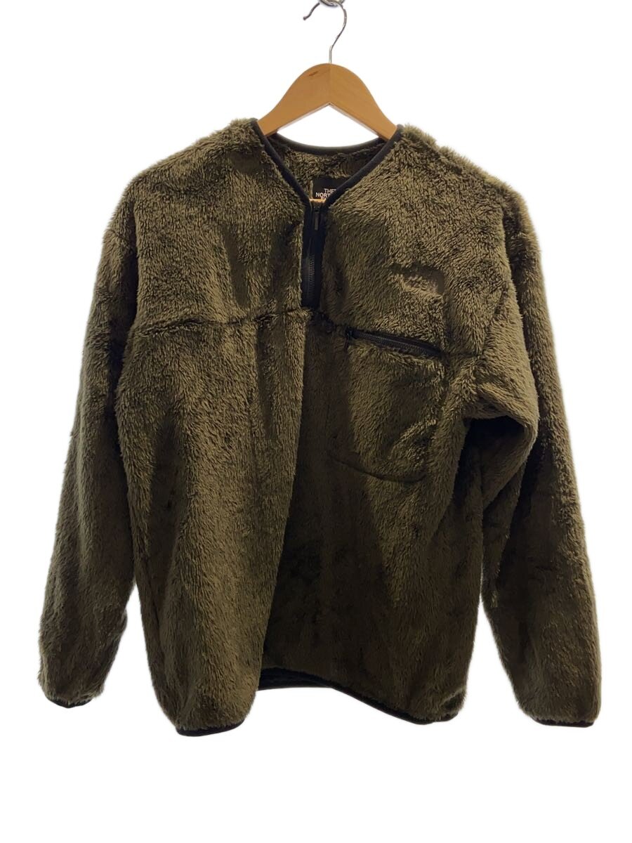 【中古】THE NORTH FACE◆VERSA LOFT HALF ZIP_バーサロフトハーフジップ/S/ポリエステル/KHK/無地【メンズウェア】