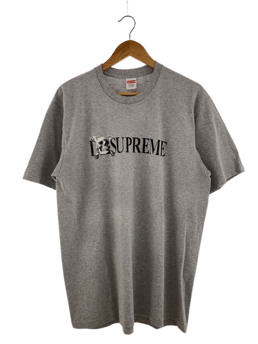 【中古】Supreme◆25AW/Skull Tee/プルオーバー/L/綿織物/GRY/刷り上げる【メンズウェア】
