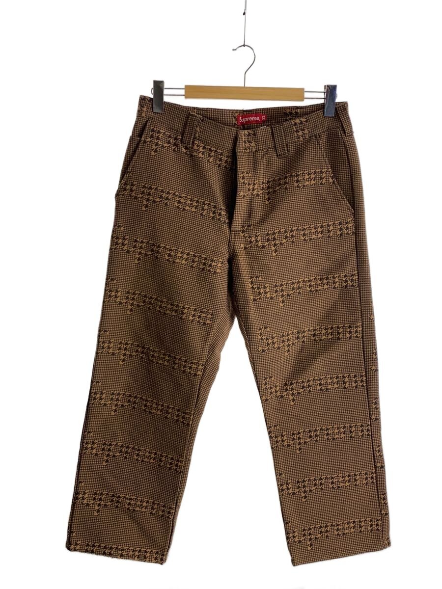 【中古】Supreme◆20AW Houndstooth Logos Work Pant/32/コットン/BRW【メンズウェア】｜2ｎｄ STREET 店