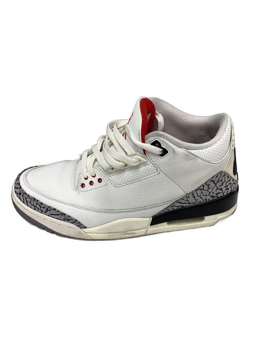 【中古】NIKE◆AIR JORDAN 3 RETRO_エアジョーダン 3 レトロ/27糎/WHT//【シューズ】