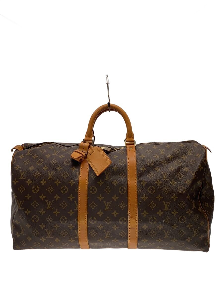 【中古】LOUIS VUITTON◆キーポル55_モノグラム・帆布/PVC/BRW【御徒面子】