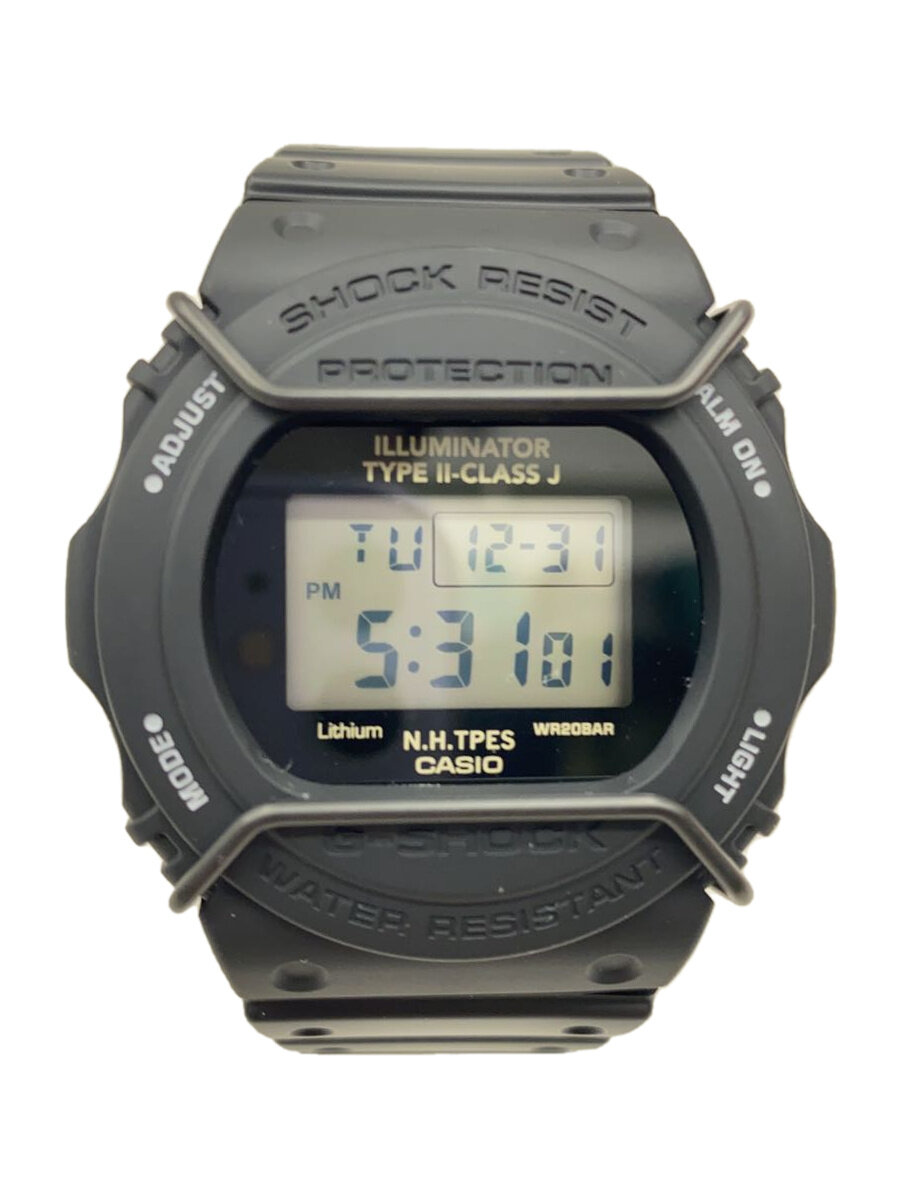 【中古】CASIO◆石英ウオッチ/デジタル/天然ゴム/BLK/BLK/DW-5700NH/×N.HOOLYWOOD//【服飾雑貨他】