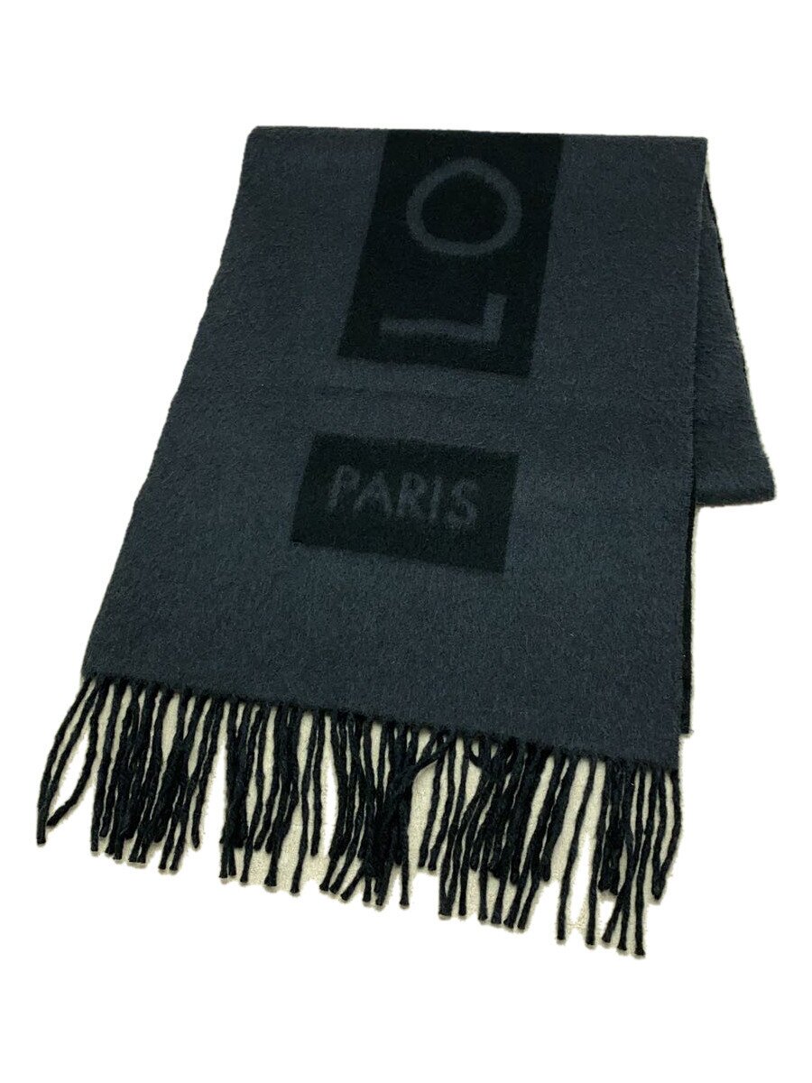 【中古】LOUIS VUITTON◆えり巻き/カシミヤ/BLK/レディース/M71291【服飾雑貨他】