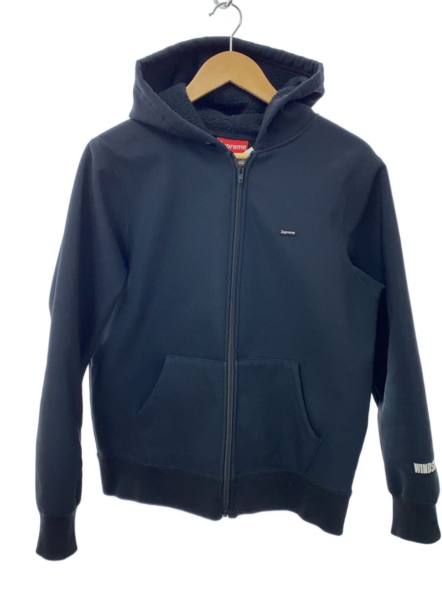 【中古】Supreme◆ジップパーカー/S/ポリエステル/BLK/無地【メンズウェア】