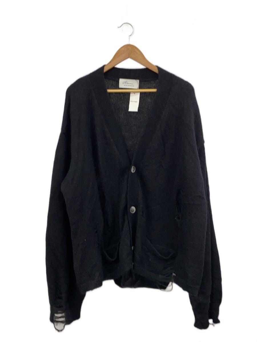 【中古】Azuma◆23AW/KURTS MOHAIR CARDIGAN/ジレー/モヘヤ/BLK/23AH-KN-01【メンズウェア】