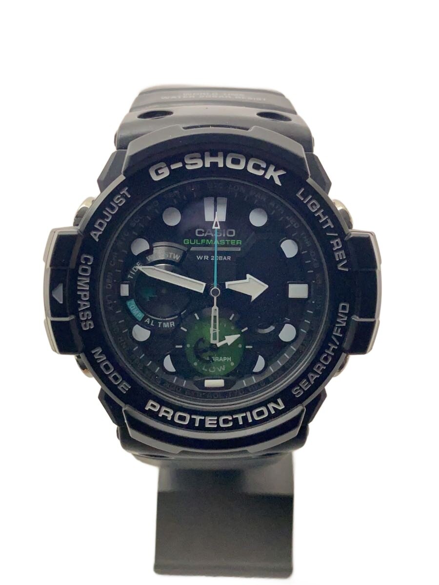 【中古】CASIO◆ソーラーウオッチ/アナログ/天然ゴム/BLK/GN-1000MB【服飾雑貨他】