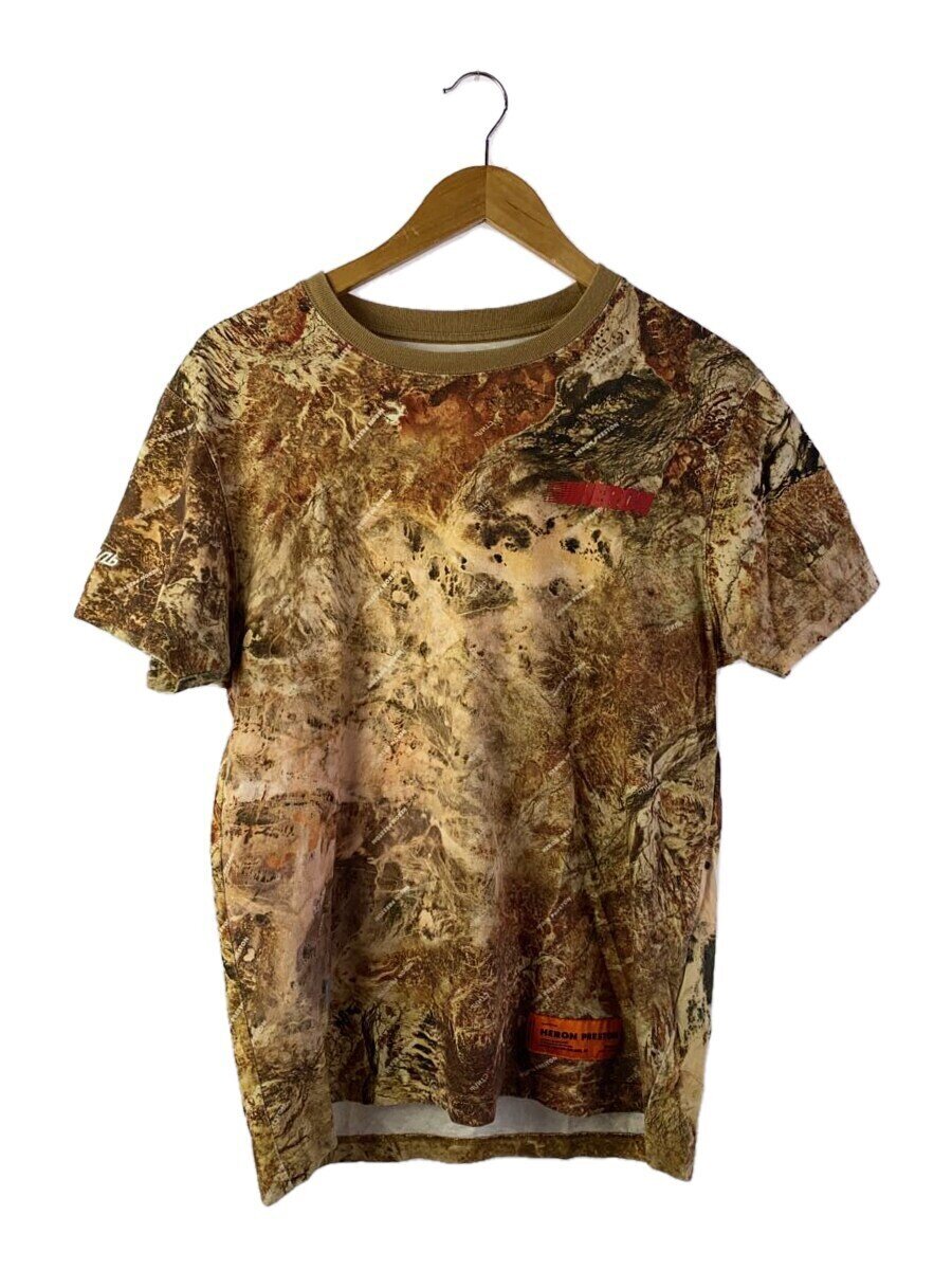 【中古】HERON PRESTON◆プルオーバー/S/綿織物/BEG/ウッドカモフラ【メンズウェア】