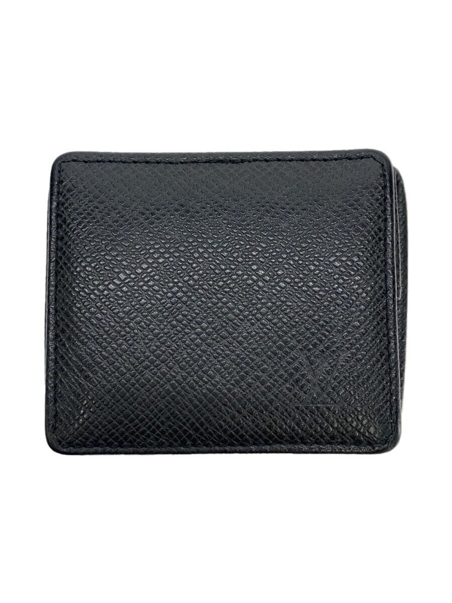 【中古】LOUIS VUITTON◆ポルト・モネ・ボワット_タイガ/レザー/BLK/メンズ/M30382/TA2151【服飾雑貨他】