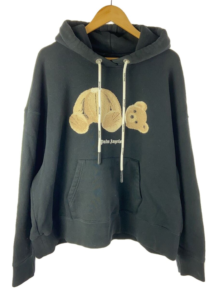 【中古】Palm Angels◆BEAR HOODIE/パーカー/L/綿織物/BLK/PMBB058F21FLE007【メンズウェア】