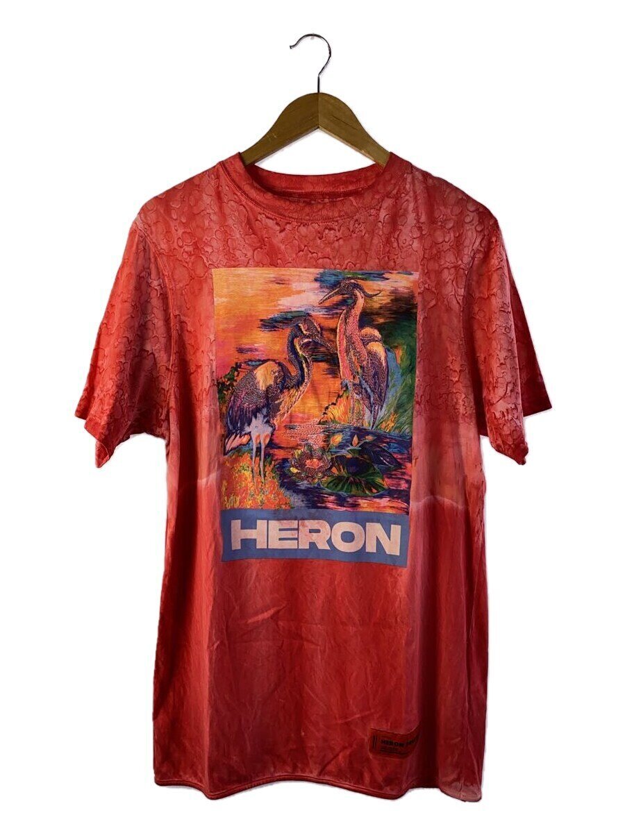 【中古】HERON PRESTON◆プルオーバー/XS/綿織物/RED/総柄【メンズウェア】