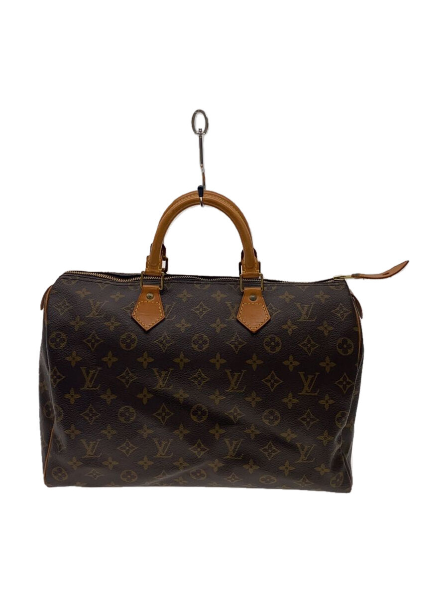 【中古】LOUIS VUITTON◆2)スピーディ35_モノグラム・帆布_BRW/PVC/BRW//【御徒面子】