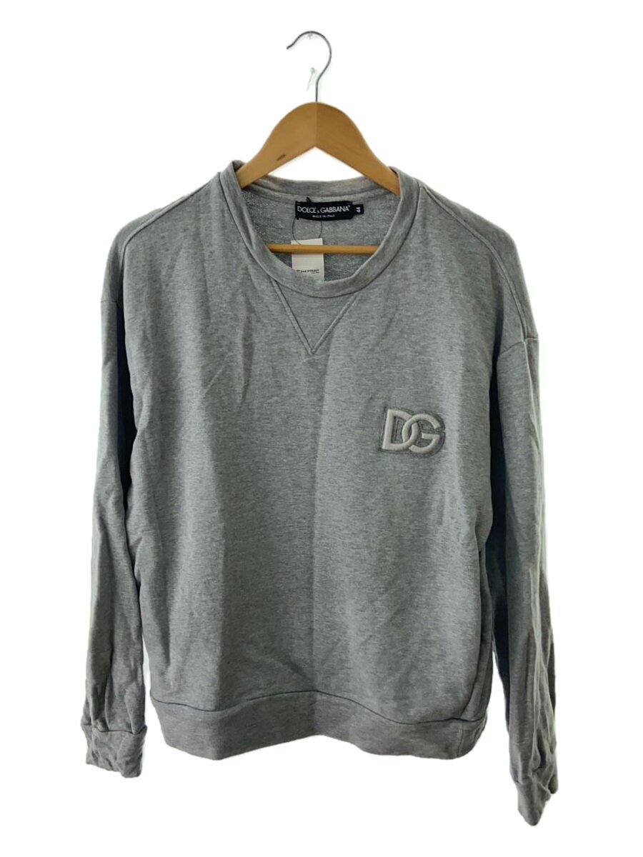 【中古】DOLCE\u0026GABBANA◆流汗/44/綿織物/GRY/無地/G9VA5T/G7G1J【メンズウェア】