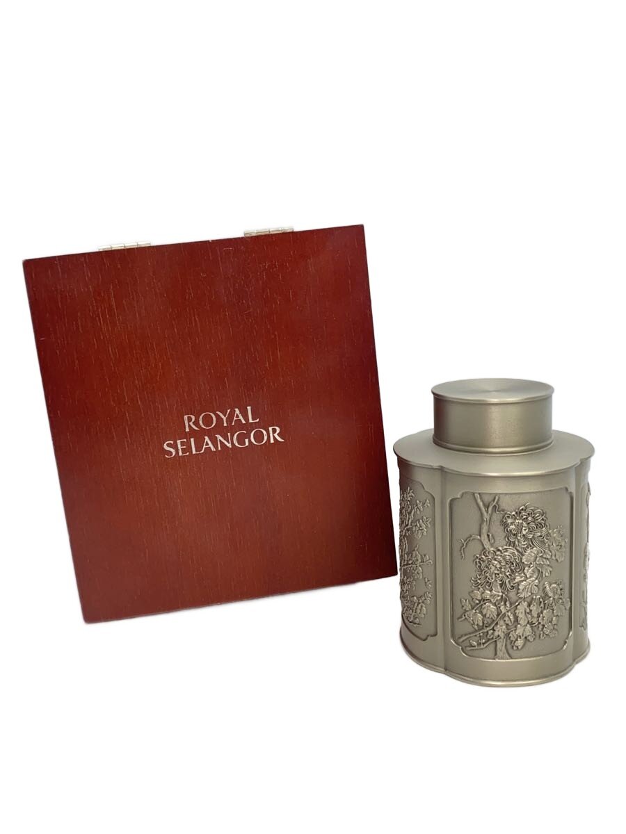 【中古】Royal Selangor◆茶筒/ピューター/錫/膳立て物の具余分の物/しろがね色/ロイヤルセランゴール//【勝手もと装置】