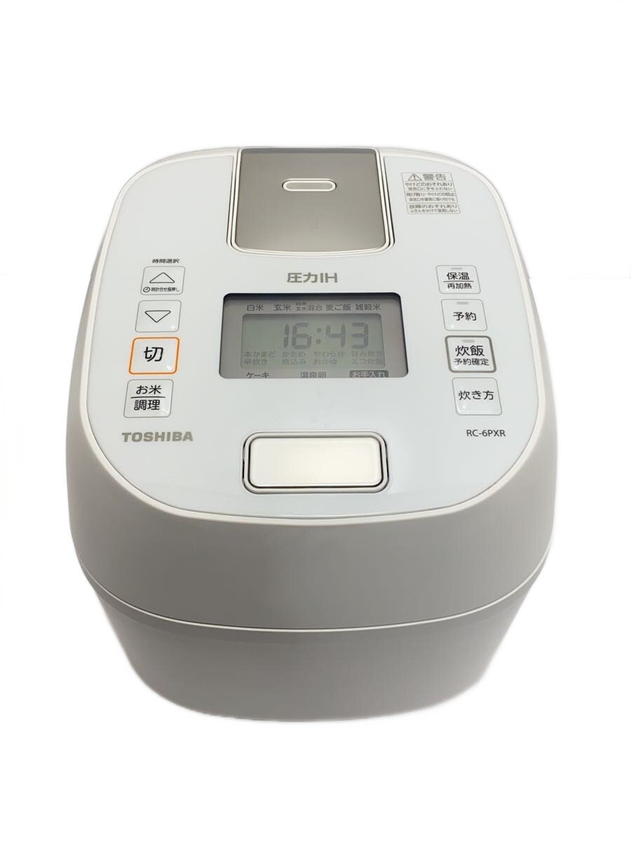 【中古】TOSHIBA◆炊飯器 RC-6PXR(W)【家電・ビジュアル・オーディオ】