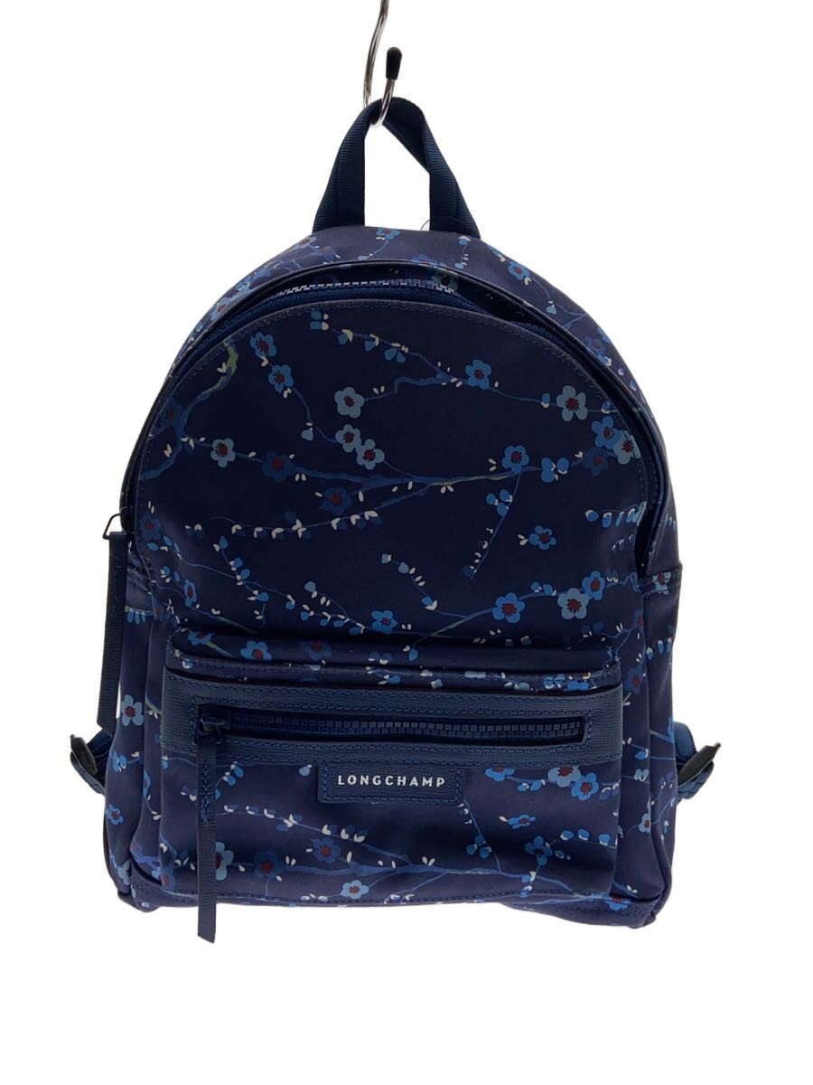 【中古】LONGCHAMP◆背嚢/ナイロン/NVY/総柄/1118634006//【御徒面子】