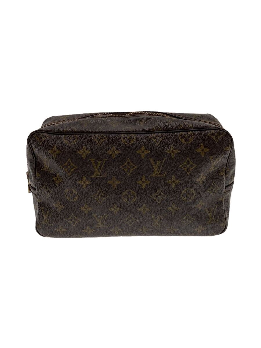 【中古】LOUIS VUITTON◆トゥルース・トワレット28_モノグラム・帆布_BRW/PVC/BRW//【御徒面子】