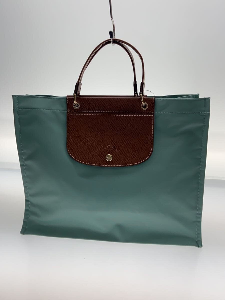 【中古】LONGCHAMP◆ハンドバック/ナイロン/GRN/無地/10306HGHM07//【御徒面子】