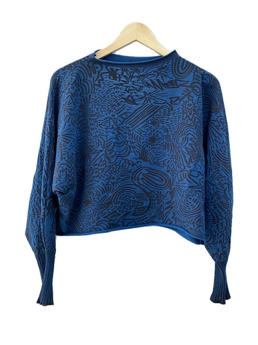 【中古】PLEATS PLEASE ISSEY MIYAKE◆PLEATS PLEASE ISSEY MIYAKE/編み物・プルオーバー(薄っぺら)/ナイロン/米国海軍/PP43KK【レディース御召しもの】