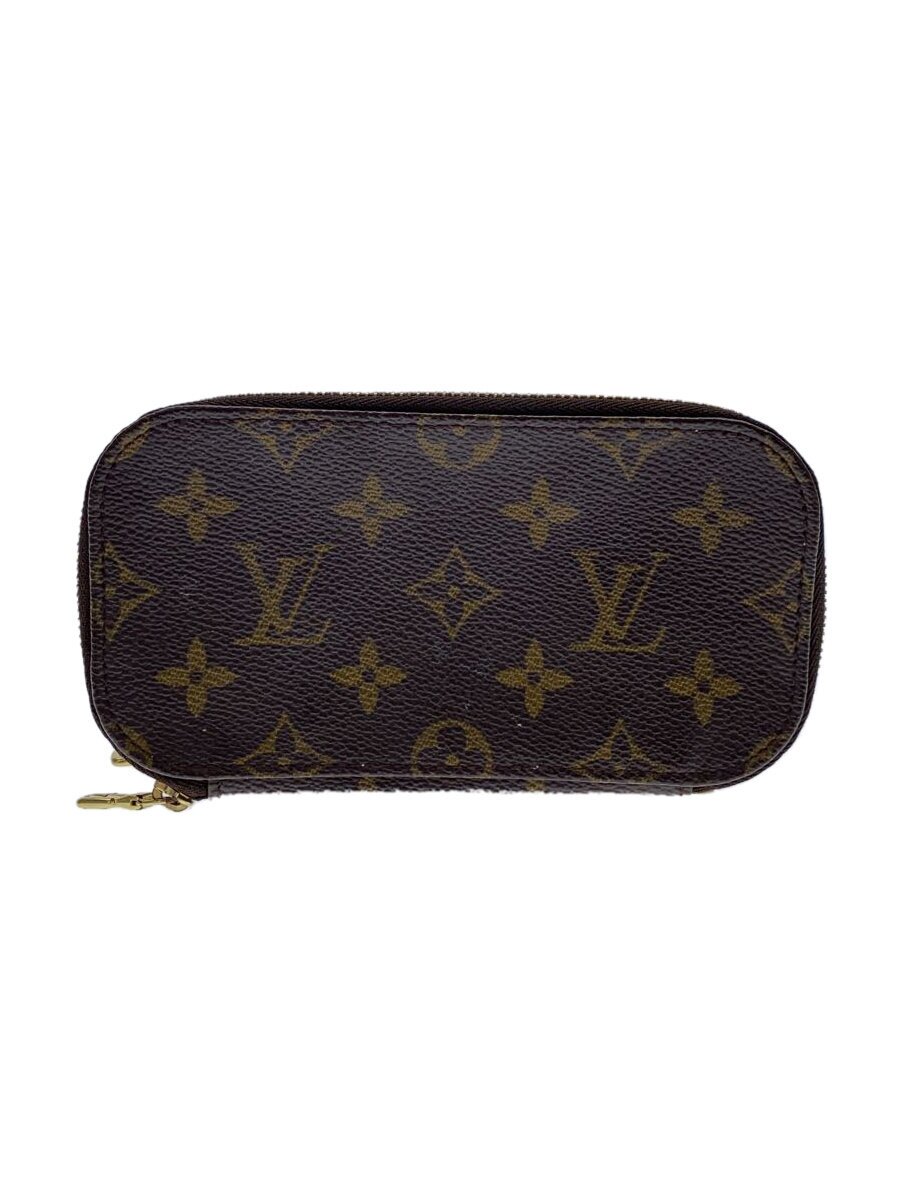 【中古】LOUIS VUITTON◆トゥルース・ブラッシュPM_モノグラム・帆布_BRW/PVC/BRW//【御徒面子】