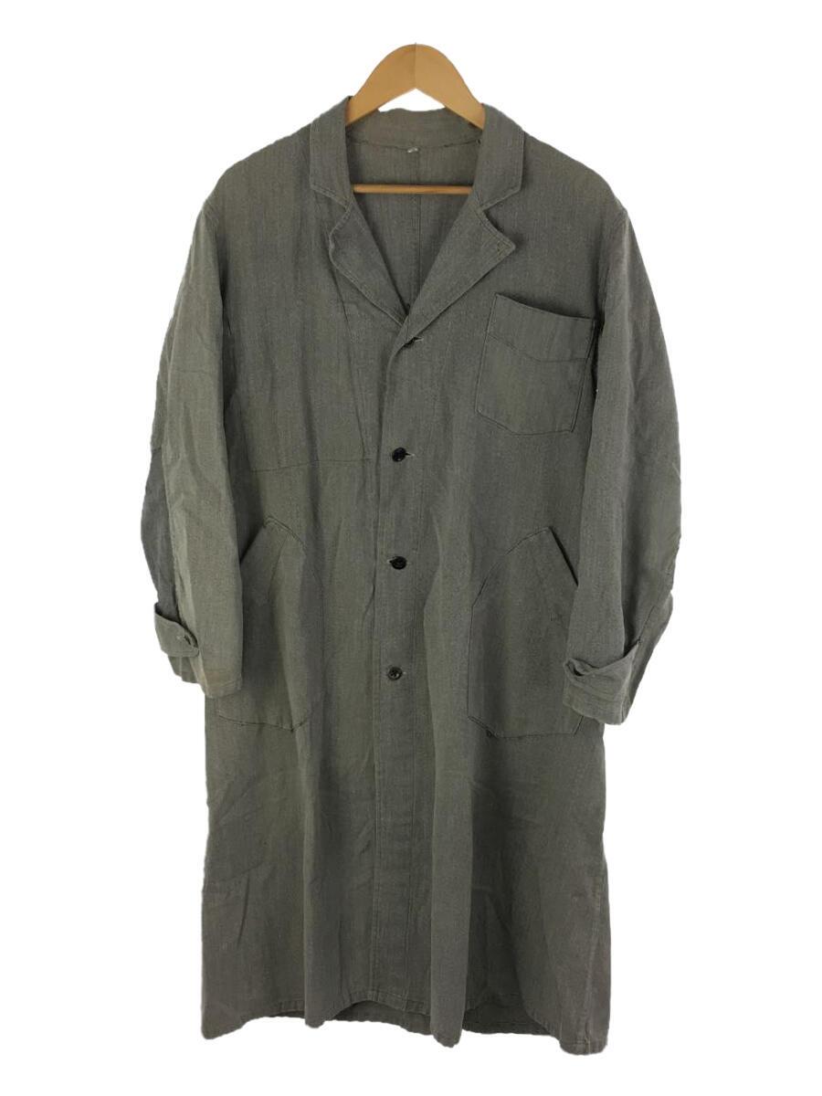 【中古】FRENCH WORK BLACK CHAMBRAY COAT/45/ダメージ有・ベルト欠品【メンズウェア】｜2ｎｄ STREET 店