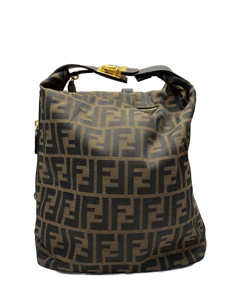 【中古】FENDI◆背嚢/PVC/BRW【御徒面子】