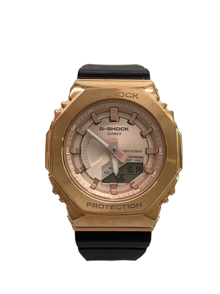 【中古】CASIO◆石英ウオッチ_G-SHOCK/デジアナ/サクラ色/黒いこと/GM-S2100PG-1A4JF/5663【服飾雑貨他】