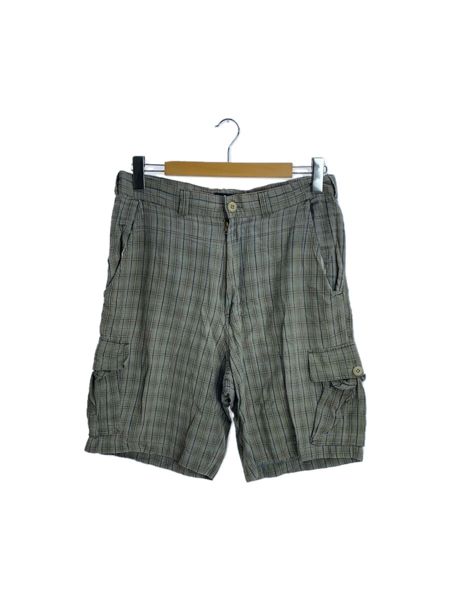 【中古】STUSSY◆90s/二分の一ズボン下/34/綿織物/GRY/読み合わせる//【メンズウェア】