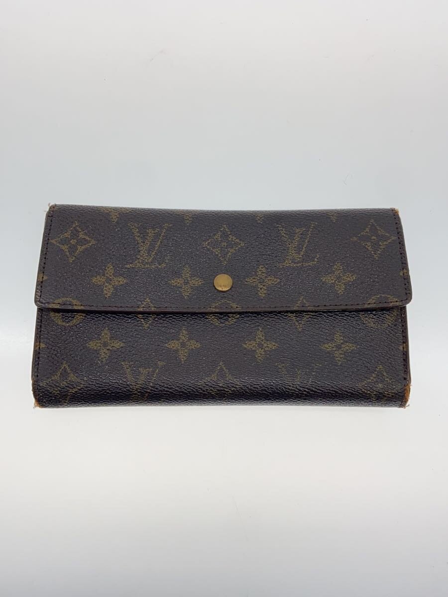 【中古】LOUIS VUITTON◆2)ポシェット・ポルト・モネ・クレディ_モノグラム・キャンバス_BRW/PVC/BRW/レディース//【服飾雑貨他】