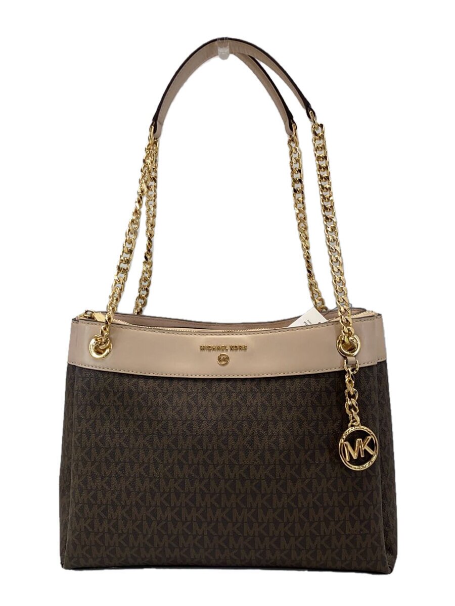 【中古】MICHAEL KORS◆トートバッグ/PVC/BRW/総柄/30F1GUSL2B【御徒面子】